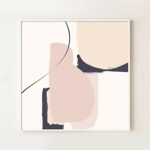 Cuadro abstracto rosado mdf